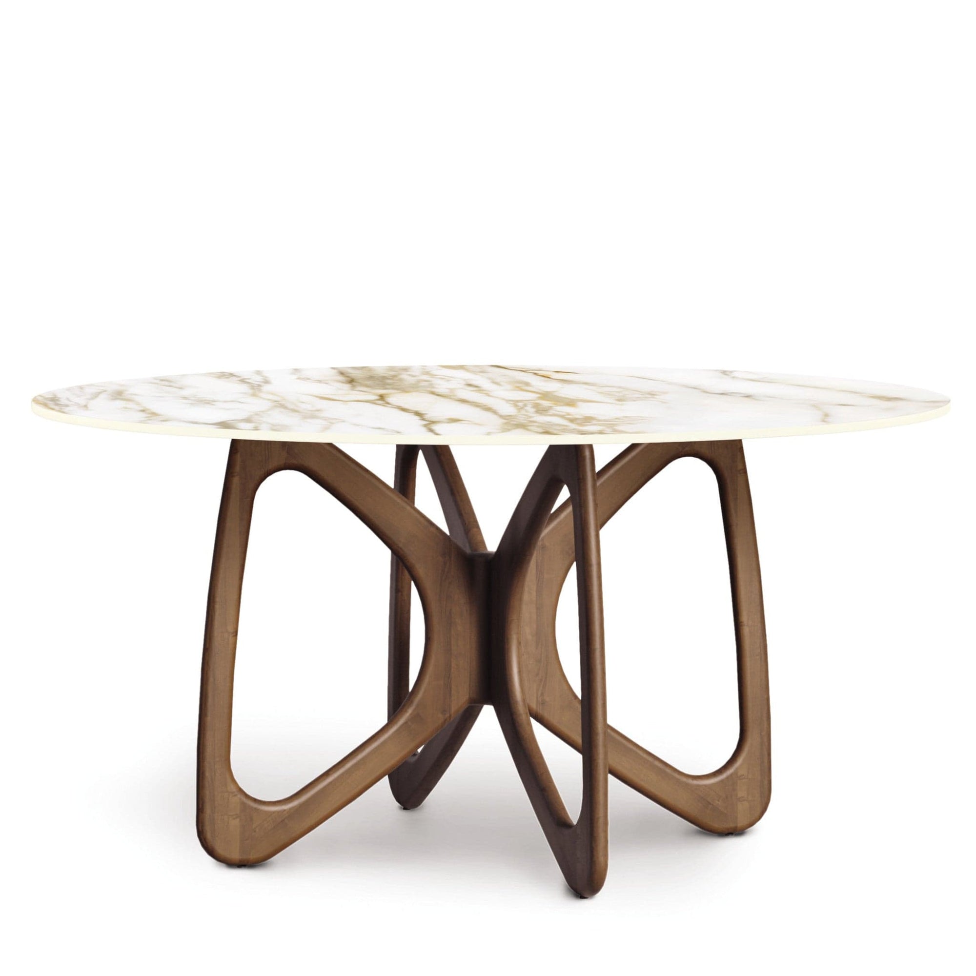 Copeland Butterfly Round Stone Top Dining Table