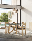 Copeland Butterfly Round Stone Top Dining Table