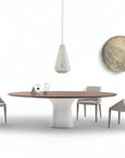 Bontempi Podium Wood Top Dining Table