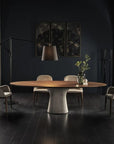 Bontempi Podium Wood Top Dining Table