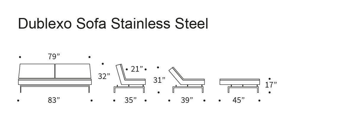 Innovation Dublexo Stainless Steel Sofa Bed