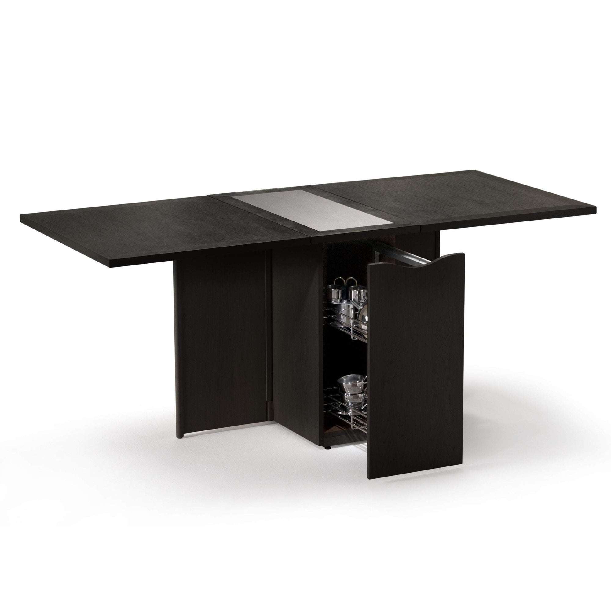 Skovby #101 Drop Leg Storage Dining Table